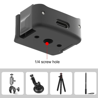 For DJI OSMO Pocket 3 PULUZ USB-C / Type-C Dock Desktop Charging Base Aluminum Alloy Bracket (Black) - Mount & Holder by PULUZ | Online Shopping South Africa | PMC Jewellery | Buy Now Pay Later Mobicred