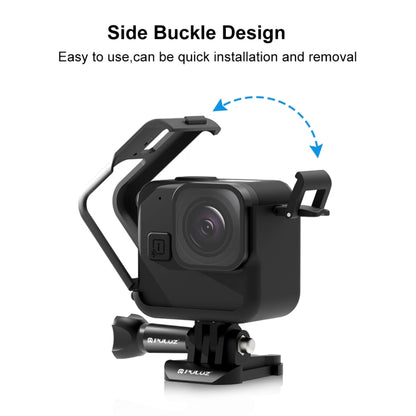 For GoPro Hero11 Black Mini PULUZ PC Plastic Border Frame with Buckle Basic Mount & Screw(Black) - Protective Frame by PULUZ | Online Shopping South Africa | PMC Jewellery | Buy Now Pay Later Mobicred