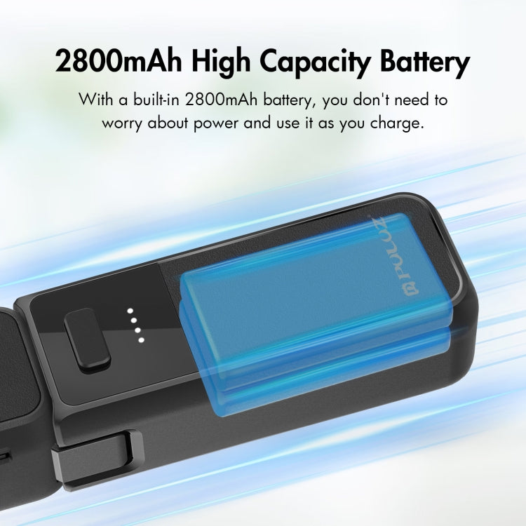 For DJI Osmo Pocket 3 PULUZ High-Capacity 2800mAh Battery Grip (Black) - free shipping - PMC TechLife - Order now!