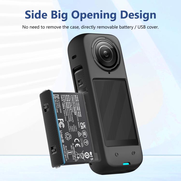 For Insta360 X4 PULUZ Full Body Dust-proof Silicone Protective Case (Black) - Case & Bags by PULUZ | Online Shopping South Africa | PMC TechLife | Buy Now Pay Later Mobicred
