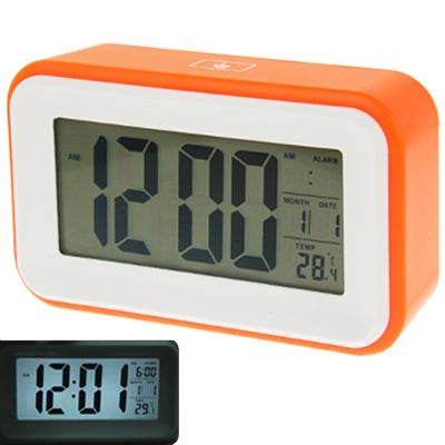 Multi Function Large Screen Alarm Clock with Calendar & LCD Light & Snooze Touch (Orange) - Alarm Clocks by PMC TechLife | Online Shopping South Africa | PMC TechLife | Buy Now Pay Later Mobicred