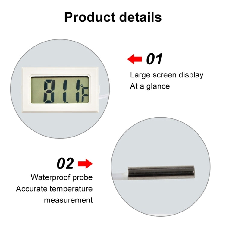 Mini LCD Indoor Digital Thermometer (Fahrenheit Display), Black(Black) - Indoor Thermometer by PMC TechLife | Online Shopping South Africa | PMC TechLife | Buy Now Pay Later Mobicred