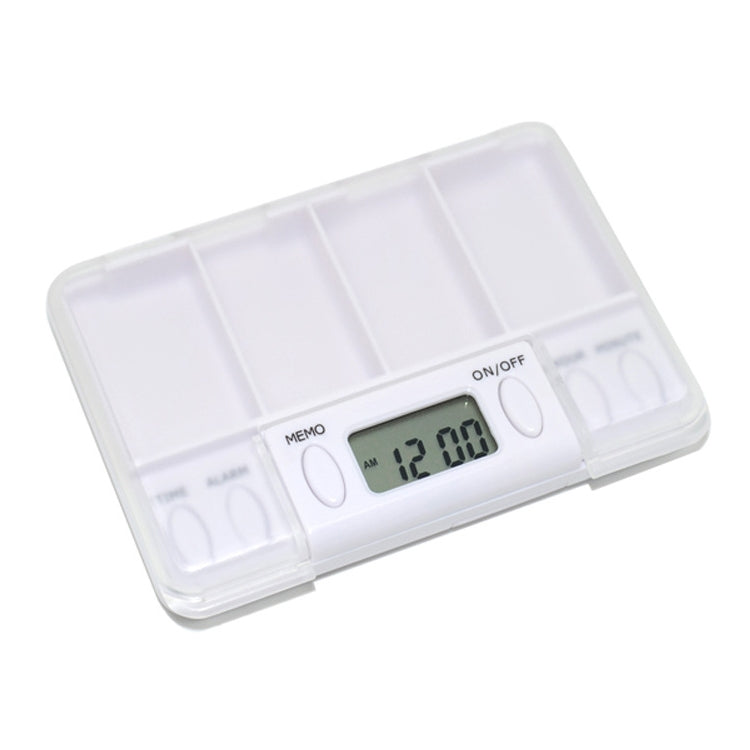 Portable Transparent Travel Pills Reminder Multi-Alarm(White) - free shipping - PMC TechLife - Order now!