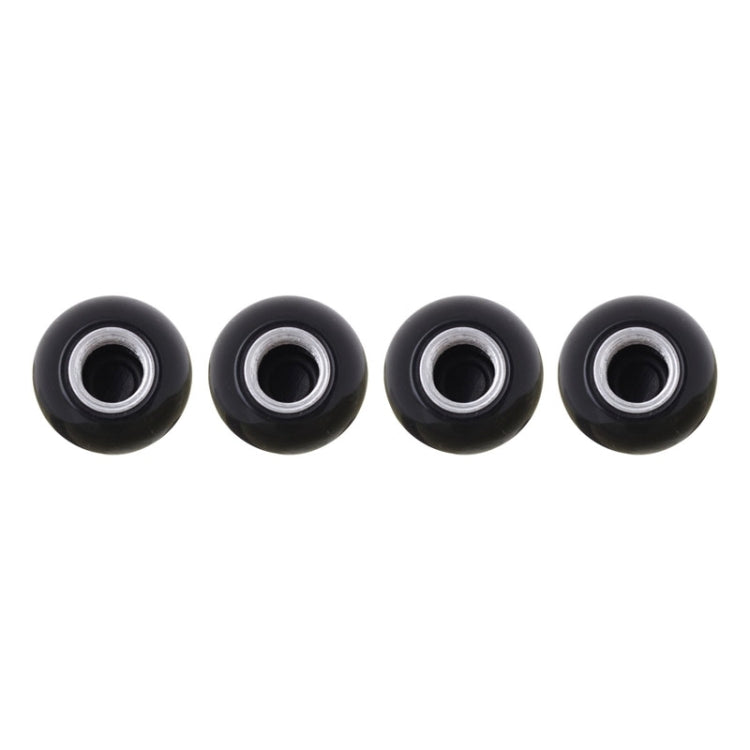 Universal 8mm American Billiards No.8 Ball Style Plastic Car Tire Valve Caps, Pack of 4(Black) - Tire Valve Caps by PMC Jewellery | Online Shopping South Africa | PMC Jewellery