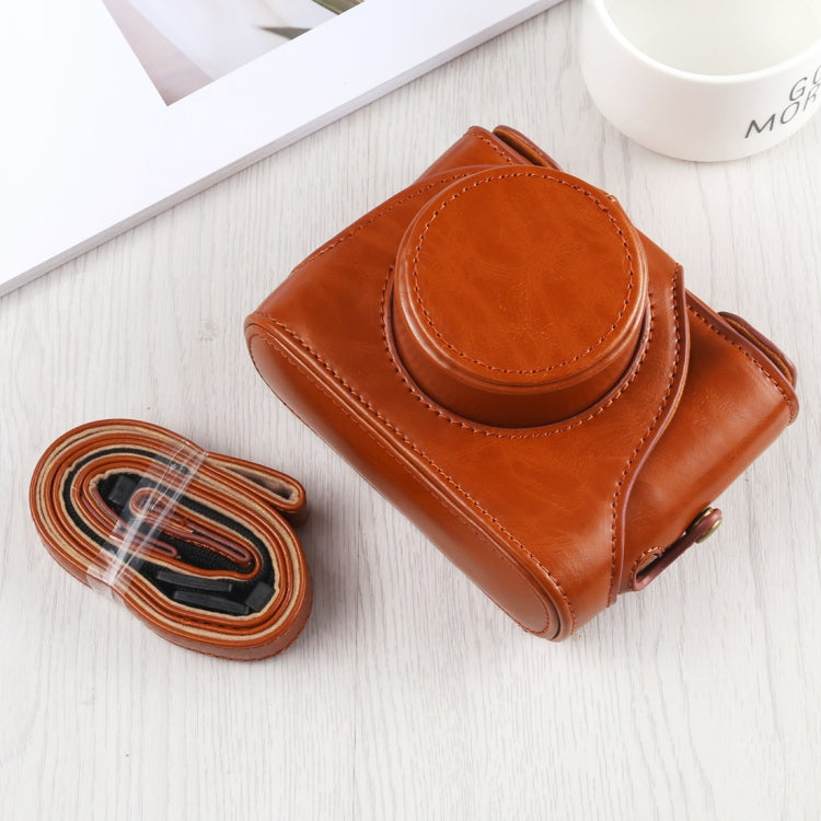 Full Body Camera PU Leather Case Bag with Strap for FUJIFILM X10 / X20(Brown) - Leather Bag by PMC TechLife | Online Shopping South Africa | PMC TechLife | Buy Now Pay Later Mobicred