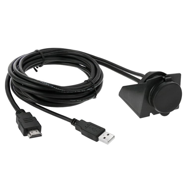 USB 2.0 & HDMI (Type-A) Male to Female Extension Cable, Length: 2m - DIY Cables by PMC TechLife | Online Shopping South Africa | PMC TechLife | Buy Now Pay Later Mobicred