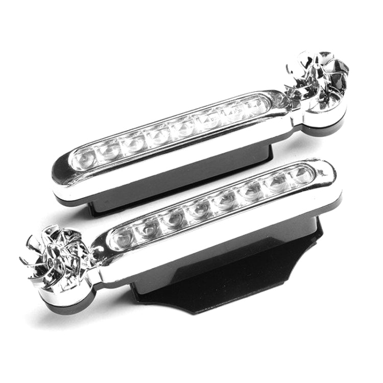 2 PCS 8 Blue LED Bulbs Wind Powered Decorative Car Lights - Running Lights by PMC TechLife | Online Shopping South Africa | PMC TechLife | Buy Now Pay Later Mobicred