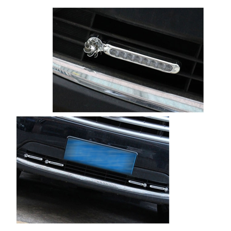 2 PCS 8 Blue LED Bulbs Wind Powered Decorative Car Lights - Running Lights by PMC TechLife | Online Shopping South Africa | PMC TechLife | Buy Now Pay Later Mobicred