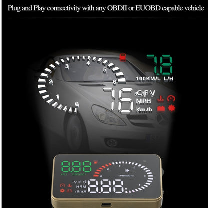 X6 3.5 inch Car OBDII / EUOBD HUD Vehicle-mounted Head Up Display Security System, Support Speed & Water Temperature & Speed Alarm & Fuel Consumption & Battery Voltage, etc. - Head Up Display System by PMC Jewellery | Online Shopping South Africa | PMC Jewellery | Buy Now Pay Later Mobicred