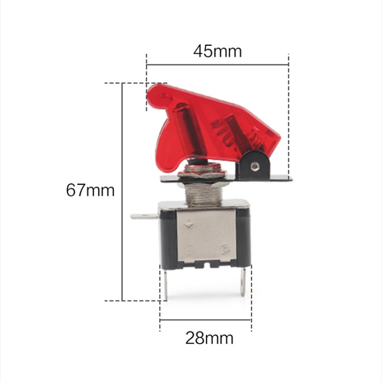 Flip Cover Nitrous Arming Switch with Red LED Indicator (Vehicle DIY), Red - Car Switches by PMC TechLife | Online Shopping South Africa | PMC TechLife | Buy Now Pay Later Mobicred