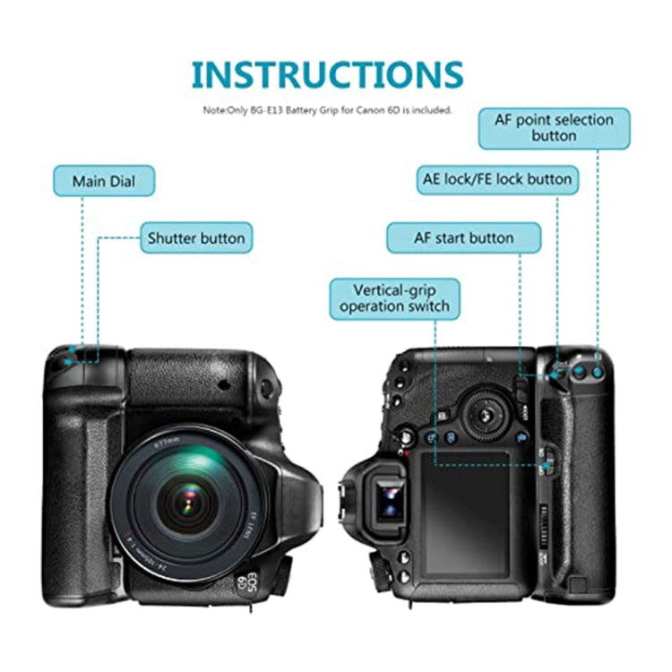 Battery Grip for Canon 6D - free shipping - PMC TechLife - Order now!