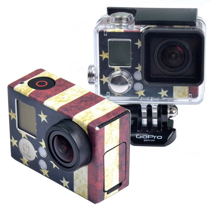Retro US Flag Pattern Case Sticker for GoPro HERO3+ /3 - Stickers by PMC Jewellery | Online Shopping South Africa | PMC Jewellery | Buy Now Pay Later Mobicred