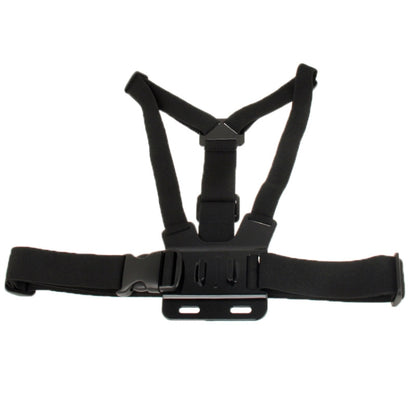 Extreme Sport Front Chest Elastic Belt Shoulder Strap Mount Holder forGoPro HERO10 Black / HERO9 Black / HERO8 Black / HERO7 /6 /5 /5 Session /4 Session /4 /3+ /3 /2 /1, Insta360 ONE R, DJI Osmo Action and Other Action Cameras(Black) - Chest Belt by PMC Jewellery | Online Shopping South Africa | PMC Jewellery | Buy Now Pay Later Mobicred