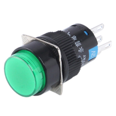 Car DIY Round Button Push Switch / Green Indicator - Car Switches by PMC TechLife | Online Shopping South Africa | PMC TechLife | Buy Now Pay Later Mobicred