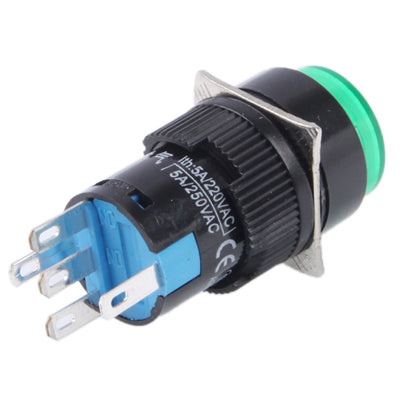 Car DIY Round Button Push Switch / Green Indicator - Car Switches by PMC TechLife | Online Shopping South Africa | PMC TechLife | Buy Now Pay Later Mobicred