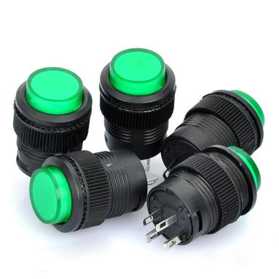 R16-503 16mm 4pin Self-Locking Push Button Switch with Indicator (5 Pcs in One Package, the Price is for 5 Pcs) - Car Switches by PMC TechLife | Online Shopping South Africa | PMC TechLife | Buy Now Pay Later Mobicred