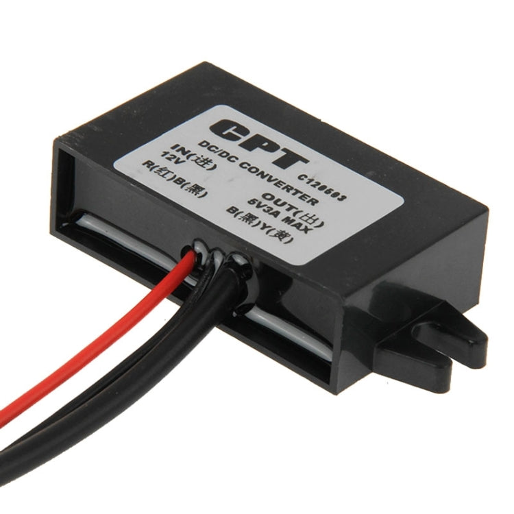 12V To 5V USB Car Power Charger Adapter Step Down Module DC-DC Converter for GPS / Vehicle Recorder - Voltage Stabilizer by PMC TechLife | Online Shopping South Africa | PMC TechLife | Buy Now Pay Later Mobicred