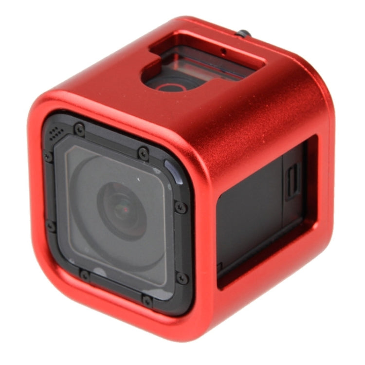 Housing Shell CNC Aluminum Alloy Protective Cage with Insurance Back Cover for GoPro HERO5 Session /HERO4 Session /HERO Session(Red) - Metal Cases by PMC Jewellery | Online Shopping South Africa | PMC Jewellery | Buy Now Pay Later Mobicred