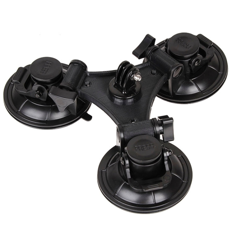 XM70-B Triangle Direction Suction Cup Mount with Hexagonal Screwdriver for GoPro Hero12 Black / Hero11 /10 /9 /8 /7 /6 /5, Insta360 Ace / Ace Pro, DJI Osmo Action 4 and Other Action Cameras(Black) - Holder by PMC Jewellery | Online Shopping South Africa | PMC Jewellery | Buy Now Pay Later Mobicred