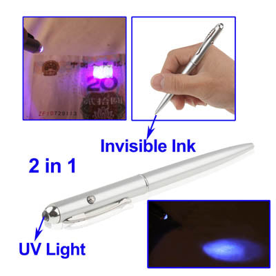 Magic Trick - Invisible Ink UV Light Pen(Silver) -  by PMC Jewellery | Online Shopping South Africa | PMC Jewellery