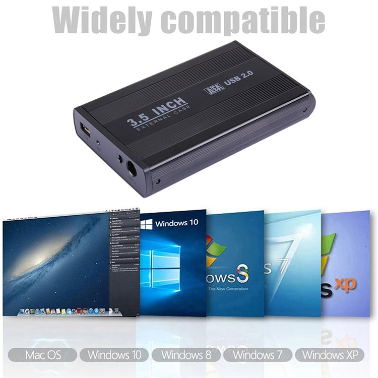 3.5 inch HDD SATA External Case, Support USB 2.0(Silver) - free shipping - PMC Jewellery - Order now!