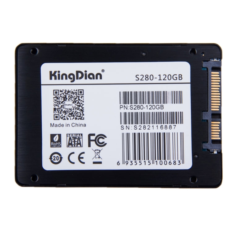 Kingdian S280 120GB 2.5 inch Solid State Drive / SATA III Hard Disk for Desktop / Laptop - Solid State Drives by KingDian | Online Shopping South Africa | PMC Jewellery | Buy Now Pay Later Mobicred