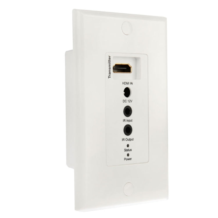 HDMI Single Cat5e / 6 50 Meters Wall Plate Extender (EU Plug)(White) - Amplifier by PMC Jewellery | Online Shopping South Africa | PMC Jewellery | Buy Now Pay Later Mobicred
