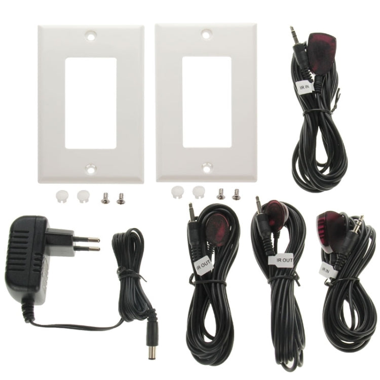 HDMI Single Cat5e / 6 50 Meters Wall Plate Extender (EU Plug)(White) - Amplifier by PMC Jewellery | Online Shopping South Africa | PMC Jewellery | Buy Now Pay Later Mobicred