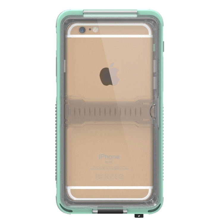 Waterproof Dustproof Shockproof Crushproof Noctilucent Protective Case with Holder for iPhone 6 & 6S(Green) - More iPhone Cases by PMC TechLife | Online Shopping South Africa | PMC TechLife