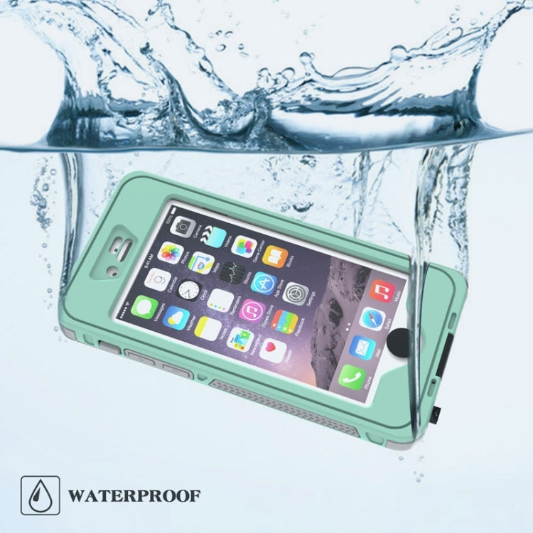 Waterproof Dustproof Shockproof Crushproof Noctilucent Protective Case with Holder for iPhone 6 & 6S(Green) - More iPhone Cases by PMC TechLife | Online Shopping South Africa | PMC TechLife