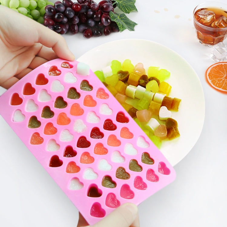 Creative Heart Shape 55-Grid Ice Cube Tray(Pink) - Food Molds by PMC TechLife | Online Shopping South Africa | PMC TechLife | Buy Now Pay Later Mobicred