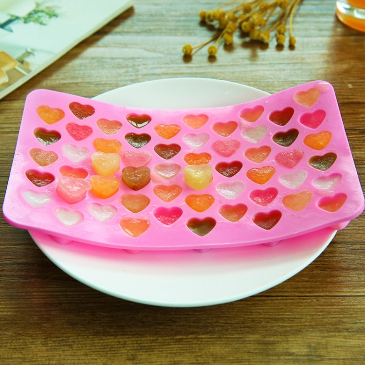 Creative Heart Shape 55-Grid Ice Cube Tray(Pink) - Food Molds by PMC TechLife | Online Shopping South Africa | PMC TechLife | Buy Now Pay Later Mobicred