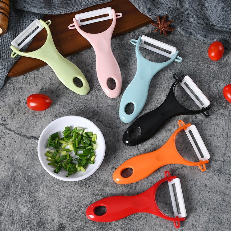 T Shaped Ceramic Skin Peeler with Durable ABS Handle, Random Color Delivery - Cutter & Peeler by PMC Jewellery | Online Shopping South Africa | PMC Jewellery | Buy Now Pay Later Mobicred