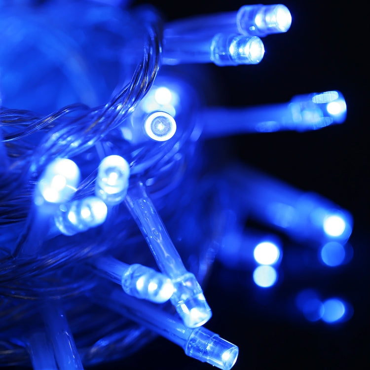 Waterproof  String Light, Length: 10m, 100 LED Light with Controller, Flashing / Fading / Chasing Effect, AC 220V, EU Plug(Blue Light) - Holiday Lights by PMC TechLife | Online Shopping South Africa | PMC TechLife | Buy Now Pay Later Mobicred