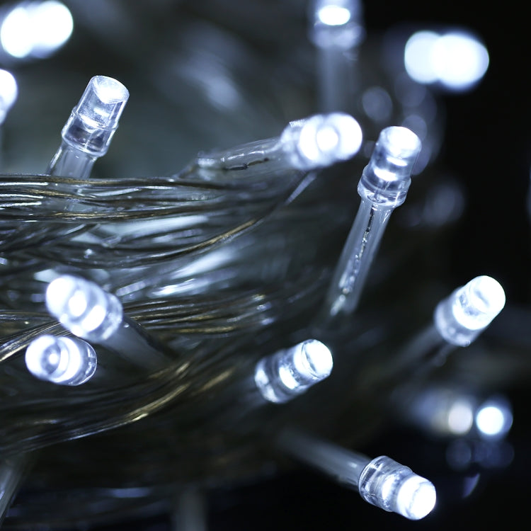 Waterproof  String Light, Length: 10m, 100 LED Light with Controller, Flashing / Fading / Chasing Effect, AC 220V, EU Plug(White Light) - Holiday Lights by PMC TechLife | Online Shopping South Africa | PMC TechLife | Buy Now Pay Later Mobicred
