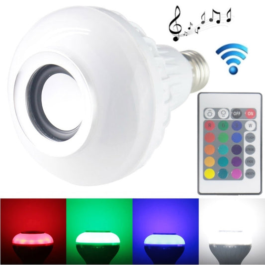 E27 RGB LED Light Lamps Speaker, Bluetooth, Support WiFi Phone Control, Adjustable Light, with Remote Control - Smart Light Bulbs by PMC Jewellery | Online Shopping South Africa | PMC Jewellery | Buy Now Pay Later Mobicred