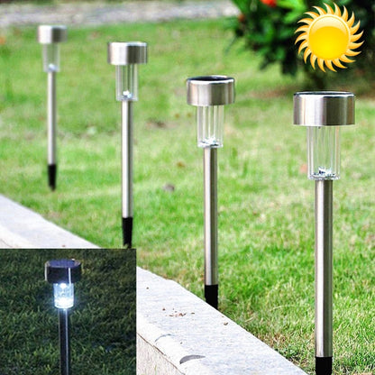 Solar Energy Outdoor Lawn Lamp, Stainless Steel White Light - Solar Lights by PMC Jewellery | Online Shopping South Africa | PMC Jewellery