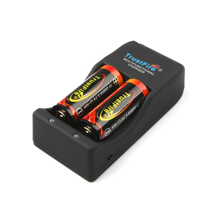 TR-006 Multi-function Battery Charger for 16340 / 18650 / 25500 / 26650 / 26700(Black) - free shipping - PMC TechLife - Order now!