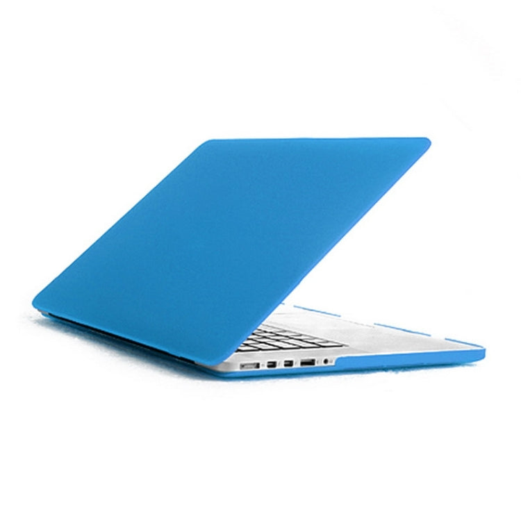 ENKAY for MacBook Pro Retina 13.3 inch (US Version) / A1425 / A1502 4 in 1 Frosted Hard Shell Plastic Protective Case with Screen Protector & Keyboard Guard & Anti-dust Plugs(Blue) - MacBook Pro Cases by ENKAY | Online Shopping South Africa | PMC Jewellery | Buy Now Pay Later Mobicred