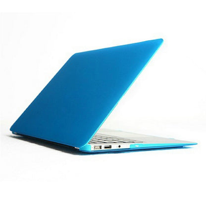 ENKAY for MacBook Air 11.6 inch (US Version) / A1370 / A1465 4 in 1 Frosted Hard Shell Plastic Protective Case with Screen Protector & Keyboard Guard & Anti-dust Plugs(Blue) - MacBook Air Cases by ENKAY | Online Shopping South Africa | PMC Jewellery | Buy Now Pay Later Mobicred