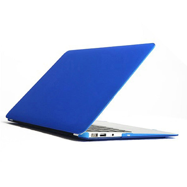 ENKAY for MacBook Air 13.3 inch (US Version) 4 in 1 Frosted Hard Shell Plastic Protective Case with Screen Protector & Keyboard Guard & Anti-dust Plugs(Dark Blue) - MacBook Air Cases by ENKAY | Online Shopping South Africa | PMC Jewellery | Buy Now Pay Later Mobicred