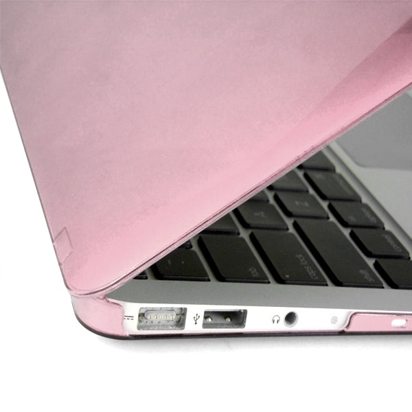 ENKAY for MacBook Air 11.6 inch (US Version) / A1370 / A1465 4 in 1 Crystal Hard Shell Plastic Protective Case with Screen Protector & Keyboard Guard & Anti-dust Plugs(Pink) - MacBook Air Cases by ENKAY | Online Shopping South Africa | PMC Jewellery | Buy Now Pay Later Mobicred