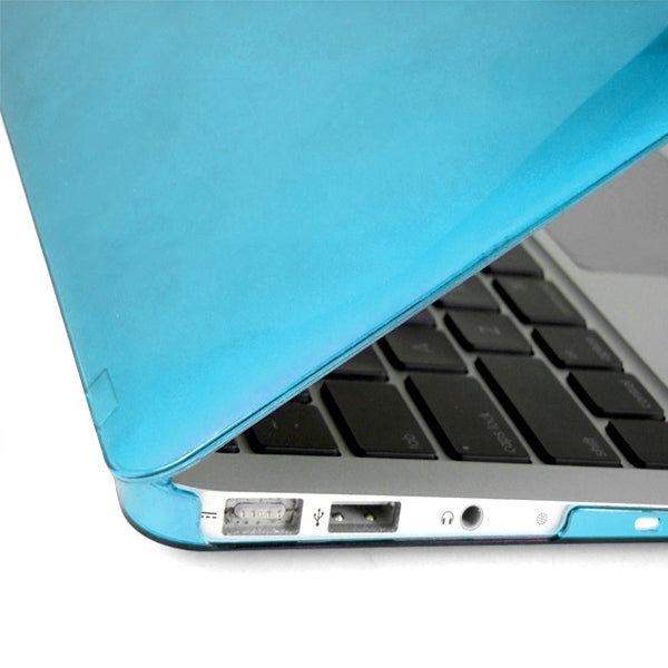 ENKAY for MacBook Air 13.3 inch (US Version) / A1369 / A1466 4 in 1 Crystal Hard Shell Plastic Protective Case with Screen Protector & Keyboard Guard & Anti-dust Plugs(Blue) - MacBook Air Cases by ENKAY | Online Shopping South Africa | PMC Jewellery | Buy Now Pay Later Mobicred