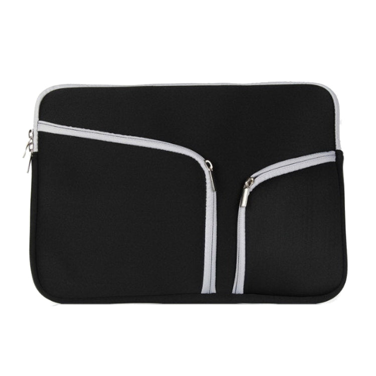 Double Pocket Zip Handbag Laptop Bag for Macbook Air 11.6 inch(Black) - Protective Bags by PMC Jewellery | Online Shopping South Africa | PMC Jewellery | Buy Now Pay Later Mobicred