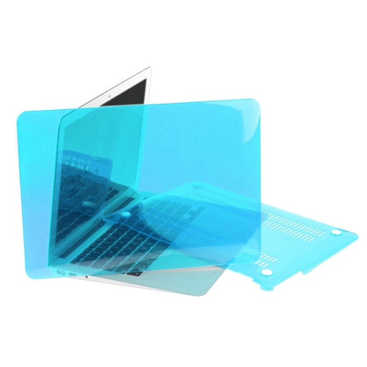 ENKAY for Macbook Air 11.6 inch (US Version) / A1370 / A1465 Hat-Prince 3 in 1 Crystal Hard Shell Plastic Protective Case with Keyboard Guard & Port Dust Plug(Blue) - MacBook Air Cases by ENKAY | Online Shopping South Africa | PMC Jewellery | Buy Now Pay Later Mobicred