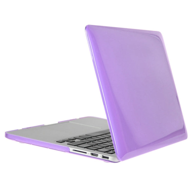 ENKAY for Macbook Pro Retina 15.4 inch (US Version) / A1398 Hat-Prince 3 in 1 Crystal Hard Shell Plastic Protective Case with Keyboard Guard & Port Dust Plug(Purple) - MacBook Pro Cases by ENKAY | Online Shopping South Africa | PMC Jewellery | Buy Now Pay Later Mobicred