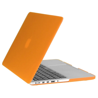 ENKAY for Macbook Pro Retina 15.4 inch (US Version) / A1398 Hat-Prince 3 in 1 Frosted Hard Shell Plastic Protective Case with Keyboard Guard & Port Dust Plug(Orange) - MacBook Pro Cases by ENKAY | Online Shopping South Africa | PMC Jewellery | Buy Now Pay Later Mobicred