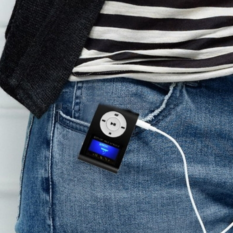TF / Micro SD Card Slot MP3 Player with LCD Screen, Metal Clip(Black) - free shipping - PMC TechLife - Order now!