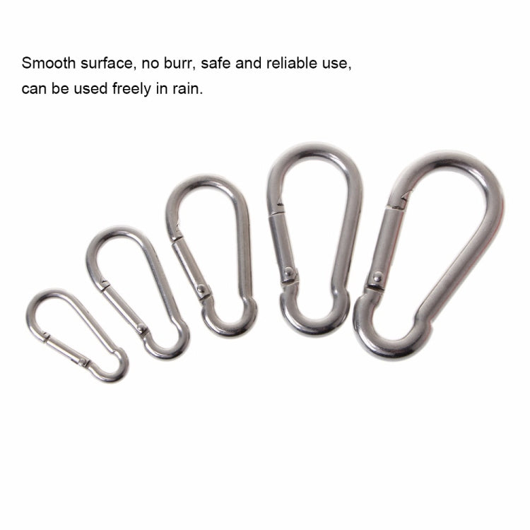 M5 Stainless Steel Carabiner Spring Hook Multi-tool Mountaineering Buckle Lock Camping Hook Rope, Inner Diameter: 4.9mm - Hooks by PMC TechLife | Online Shopping South Africa | PMC TechLife | Buy Now Pay Later Mobicred