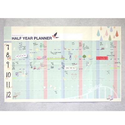 Half Year Planner Table Paper, Size: 50cm x 32cm - Others by PMC Jewellery | Online Shopping South Africa | PMC Jewellery | Buy Now Pay Later Mobicred